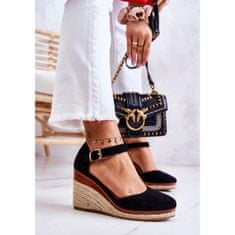 Dámské espadrilky s podpatky Black velikost 36