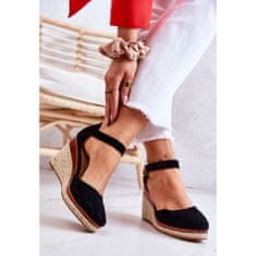 Dámské espadrilky s podpatky Black velikost 36