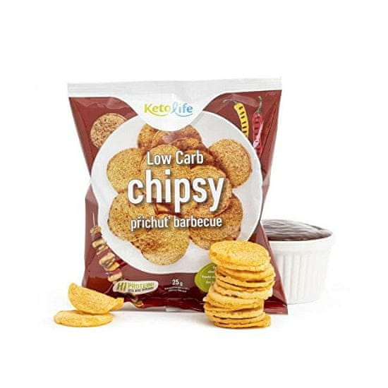 KetoDiet Proteinové chipsy s příchutí barbecue - 25 g - 1 porce