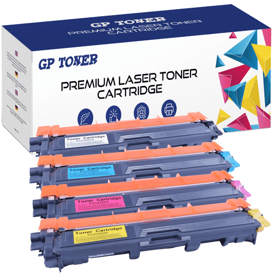 GP TONER 4x Kompatiblní toner pro Brother TN-245 DCP-9015CDW HL-3140CW HL-3170CDW MFC-9330CDW sada CMYK