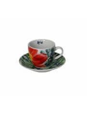 Brandani Sada dvou porcelánových šálků s podšálky na espresso 90 ml GGG BRANDANI