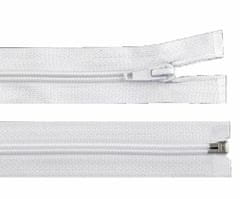 Kraftika 1ks bílá spirálový zip šíře 5mm délka 90cm bundový