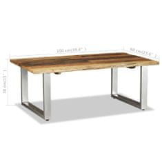 Greatstore Konferenční stolek masivní recyklované dřevo 100 x 60 x 38 cm