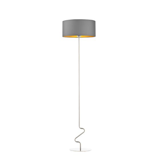 LYSNE.PL Moderní stojací lampa JERSEY GOLD, chromový rám