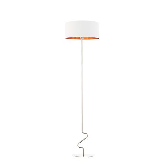 LYSNE.PL Moderní stojací lampa JERSEY GOLD, chromový rám