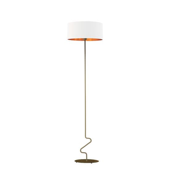 LYSNE.PL Stojací lampa JERSEY GOLD, starý zlatý rám