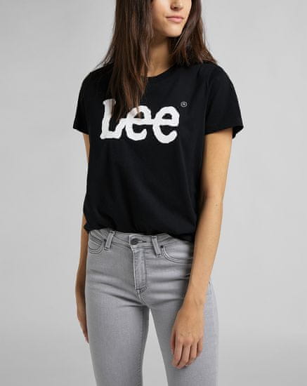 Lee Dámské tričko LEE L42UER01 LOGO TEE BLACK Velikost: XS