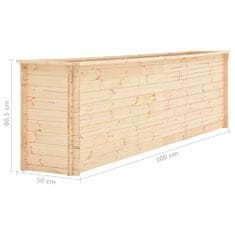 Greatstore Zahradní vyvýšený záhon 300x50x80,5 cm masivní borovice 19 mm