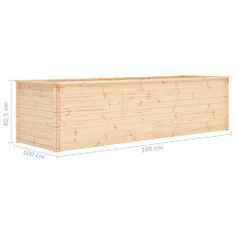 Greatstore Zahradní vyvýšený záhon 300x100x80,5 cm masivní borovice 19 mm