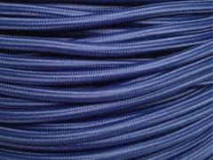 Textilní kabel 3 x 0,75mm TMAVĚ MODRÝ pro osvětlení interiéru 