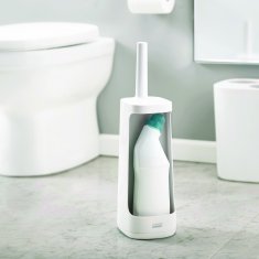 Joseph Joseph WC štětka silikonová s úložným prostorem JOSEPH JOSEPH Flex Plus 70539 | Bílá