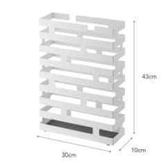 Yamazaki , Stojan na deštníky Brick 2360 | široký/bílý