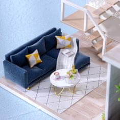 HABARRI Miniatura domečku DIY LED, kreativní sada, moderní byt