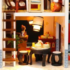 HABARRI Miniatura domečku DIY LED, kreativní sada, Chutě Asie