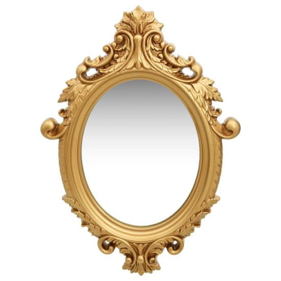 shumee vidaXL nástěnné zrcadlo s ozdobným rámem 56x76 cm zlaté