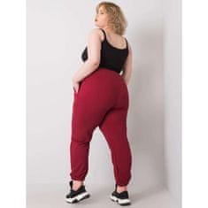 BASIC FEEL GOOD Dámské tepláky s kapsami plus size Ainhoa bordó RV-DR-6331.86_366484 3XL