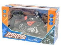 INTEREST R/C motorka s jezdcem 26cm 1:10 plná funkce na baterie se světlem 2.4G.