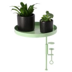 Greatstore Esschert Design Podnos na rostliny s držákem, kulatý, zelený, L