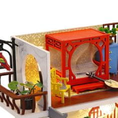 HABARRI Miniatura domečku DIY LED, kreativní sada, barevná asie