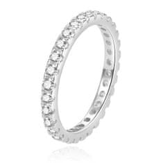 Beneto Nádherný stříbrný prsten se zirkony AGG369 (Obvod 54 mm)