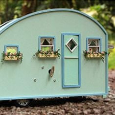 Miniatura domečku DIY LED, kreativní sada, Karavan v kempu