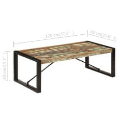 Greatstore Konferenční stolek 120 x 60 x 40 cm masivní recyklované dřevo