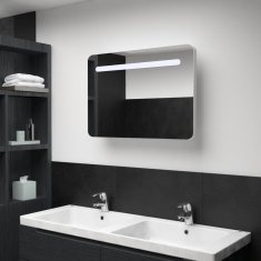 shumee vidaXL LED koupelnová skříňka se zrcadlem 80 x 9.5 x 55 cm