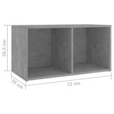 Greatstore TV stolky 2 ks betonově šedé 72 x 35 x 36,5 cm dřevotříska