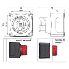 Stualarm Odpojovač/přepínač baterie 200A, 48V, odnímatelná klička (47217)