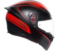 AGV Helma na moto K1 MULTI WARMUP MATT BLACK/RED vel. XL