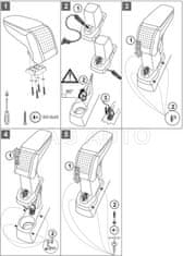 Rati Loketní opěrka - područka STANDARD, Dacia Sandero II, 2017- , + 12V prodloužený kabel