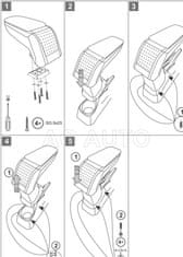 Rati Loketní opěrka - područka STANDARD, Toyota Aygo, 2014-2021