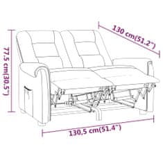 Vidaxl 2místné masážní polohovací křeslo vínové umělá kůže