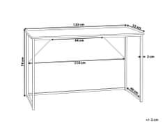 Beliani Psací stůl 120 x 55 cm tmavé dřevo PEMBRO