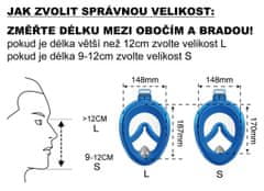 ACRAsport P1501L-SE Celoobličejová potápěčská maska se šnorchlem