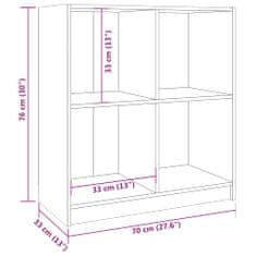 Greatstore Příborník medově hnědý 70 x 33 x 76 cm masivní borové dřevo