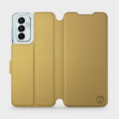 Mobiwear Flip pouzdro na mobil Samsung Galaxy M23 5G - C_GOS Gold&Gray