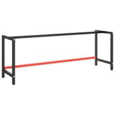 shumee VidaXL Workbench Frame Red and Black 220x57x79 cm Kov