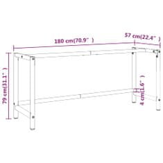 Petromila Rám pracovního stolu matně černý a matně červený 180x57x79 cm