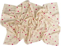 Kaarsgaren Letní deka z biobavlny hvězdičky fuchsie