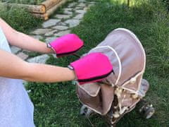 Kaarsgaren Nepromokavé merino rukavice růžové na kočárek