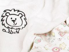Kaarsgaren Dětská smetanová deka růžový lev Wellsoft bavlna