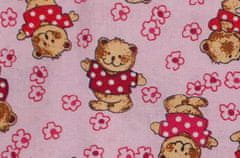 Kaarsgaren Povlečení do dětské postýlky růžové medvídci