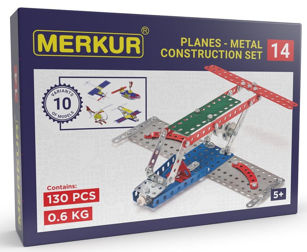 Merkur 014 Letadlo, 130 dílů, 10 modelů