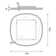 NIMCO Oválné zrcadlo do koupelny 70 cm s osvětlením NIMCO ZP 27001R