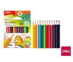 Deli stationery Pastelky DELI trojhranné Enovation 12 barev mini EC114-12