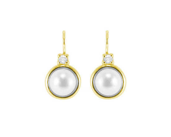 Šperky Jiříček Stříbrné náušnice Calliope s říčními perlami