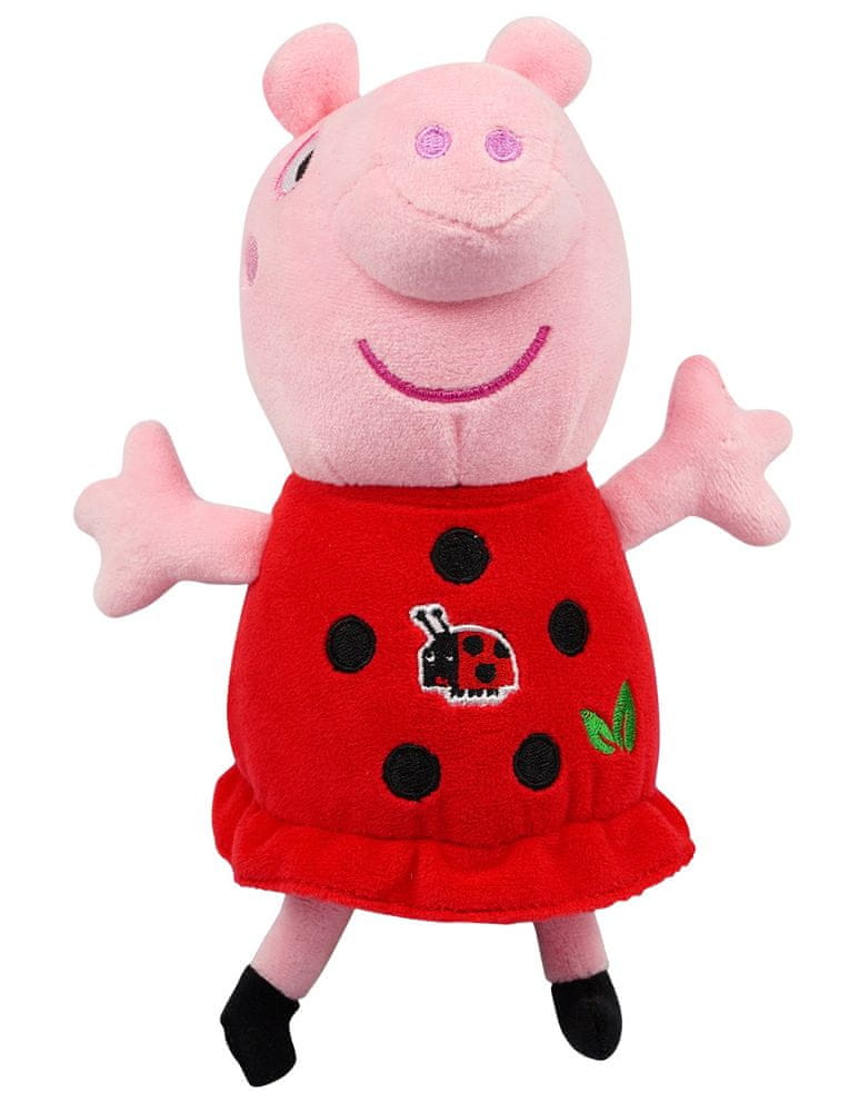 TM Toys Peppa Pig ECO plyšová Peppa 20cm šaty beruška
