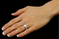 Silvego Stříbrný prsten Maya s pravou přírodní perlou LPS1496RW (Obvod 54 mm)
