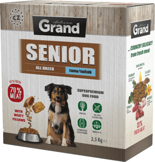 GRAND Deluxe Senior Granule tuňák - více velikostí